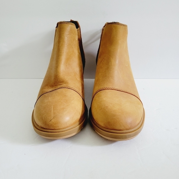 NEW Sorel Evie Brown Suede Hidden Wedge Waterproof Boots Size 10 - Picture 2 of 6